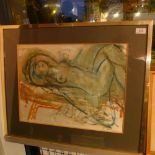 Alex Portner (b.1920), study of a nude, watercolour, signed lower right. H.38cm W.