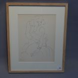 Henri Matisse (1869-1954), study of a female smoking, collotype, edition of 950, printed by Fabian.