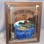 A 1970's mirrored pub sign, 'Southern Comfort'.