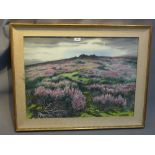 Stuart Armfield, a watercolour depicting the Dartmoor moors, signed lower right,