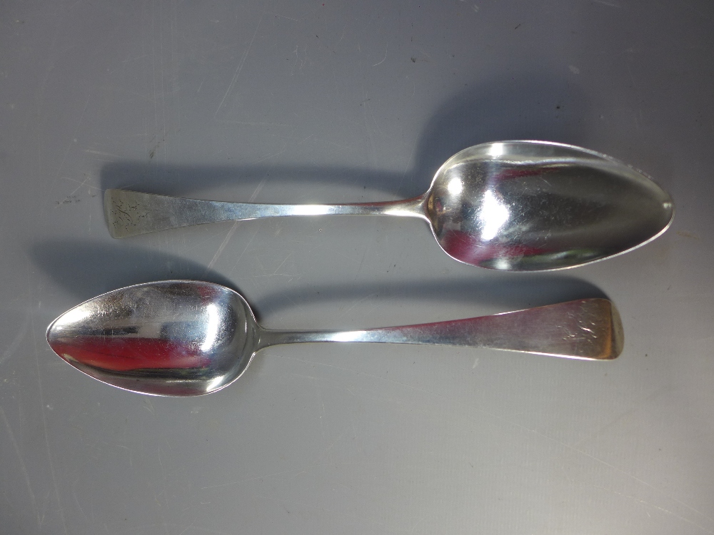 A pair of silver spoons, Georgian William Sumner marked London,