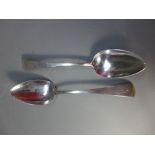 A pair of silver spoons, Georgian William Sumner marked London,