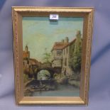 Late 19th/early 20th century British School, a riverscape study, oil on board. H.45cm W.