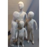 Four child manequins