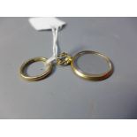 A ladies 9ct gold wedding band ring marked 'W&G' together with a 9ct miniature photograph pendant