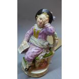 A Meissen figure of a girl. H.