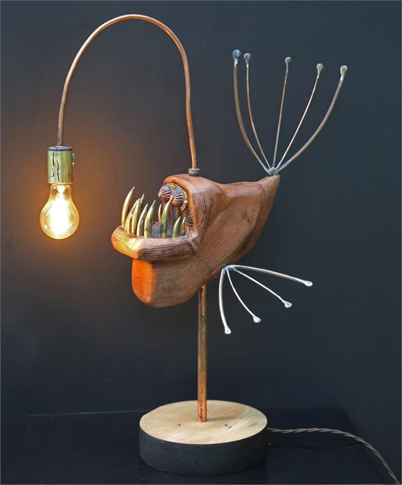 Sculpture - Nik Burns, Angler Fish Lamp