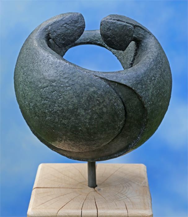 Sculpture - Guy Buseyne, In Perpetuum, Bronze on Oak Plinth, Signed, No. 11