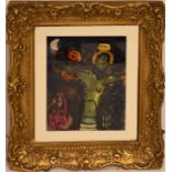 Hand coloured Pochoir with collotype 1961 of painting by Mare Chagall 1887 - 1985