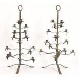 A pair of tree shape candelabras