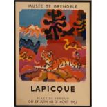Lithograph Poster Exhibition of Henri Lapisque Place de Verdun 29th June - 31st August 1962
