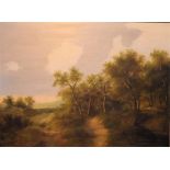 William Roelofs (1822-1897) an oil on canvas depicting a romantic landscape scene