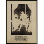 Etching illustrating Chaucer's Tales 'The Reeves Tale' etched by Elisabeth Frink, London 1971-1972