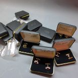A large collection of gentlemen's cufflinks,