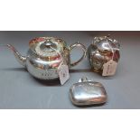 A silver plated tea pot,