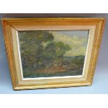 Early 20th century British School, a landscape study, oil on panel,