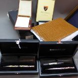 Two Yard 'O' Led pencils with silver mounts in boxes together with an Aspinal wallet note pads and