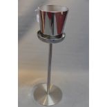 An Italian silver plated ice bucket on stand.