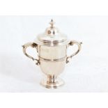 C1770 Silver two handled Cup and Cover, by Carden Terry, Cork, Weight 36 Ounces