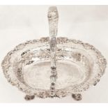 C1742 George II Silver Bread Basket, John Luff, London, Weight 65.5 oz