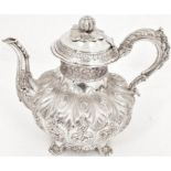 A C1830 Irish Silver Coffee Pot, J Fray, Dublin, Weight 36 oz