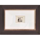 A C20th wood engraving, 1929 Initial T, Eric Gill H: 15cm W: 20cm