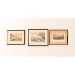 Three Framed C19th Prints, Combe Martin, Berkley Castle & The City of Bristol