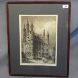 Walter Dubois Richards (1907-2006), 'Hotel de Ville', etching, signed in pencil lower right.