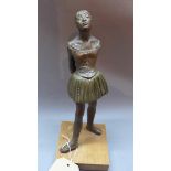 After Degas, Art Deco bronzed figure of a ballerina,