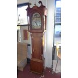 An Edwardian mahogany cased longcase clock, 8 day movement and moon phase,