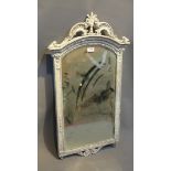 An early 20th Century white painted mirror.