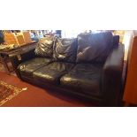 A high quality contemporary leather sofa.