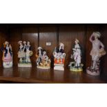 Six Staffordshire figural studies (6)