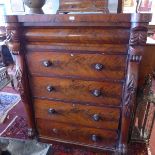 A 19th Century Scottish mahogany chest of drawers,