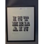 Ben Eine limited edition screen print signed and numbered.