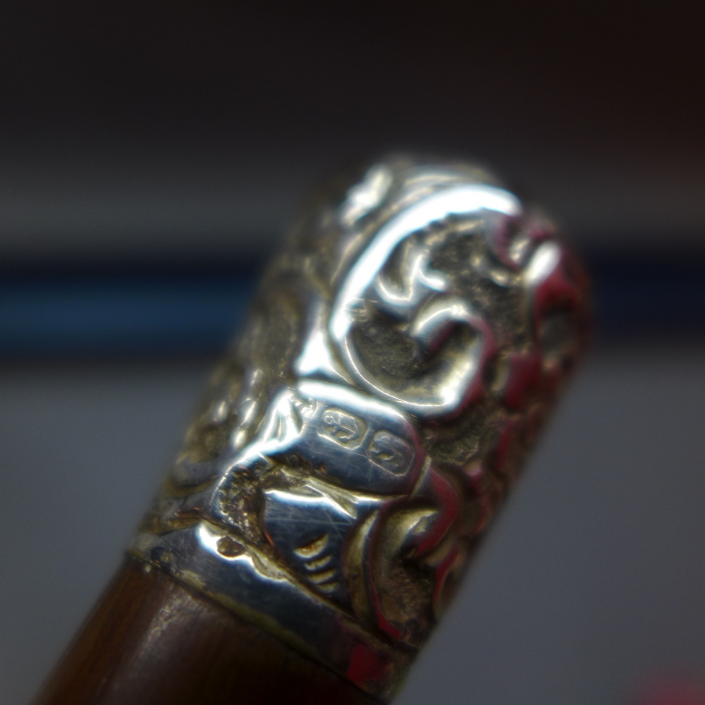 A military swagger stick with silver top in original box - Image 3 of 3