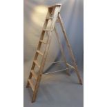 A white painted pine ladder.