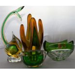 Collection of novelty art glass