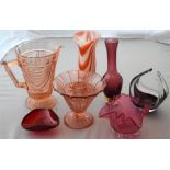 Collection of Seven art glassware