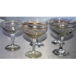 Five Babycham glasses