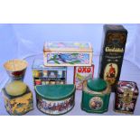 Collection eight tins and one cook measure
