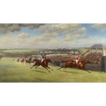 THE FINISH OF THE DERBY, 1893 by Major G.D. Giles (British, 1857–1941)