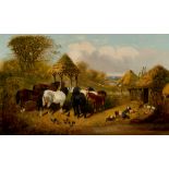 FARMYARD SCENE by John Frederick Herring Jr. (British, 1820–1907)