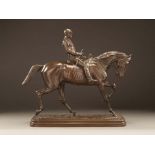 JOCKEY À CHEVAL by Isidore Jules Bonheur (French, 1827–1901)