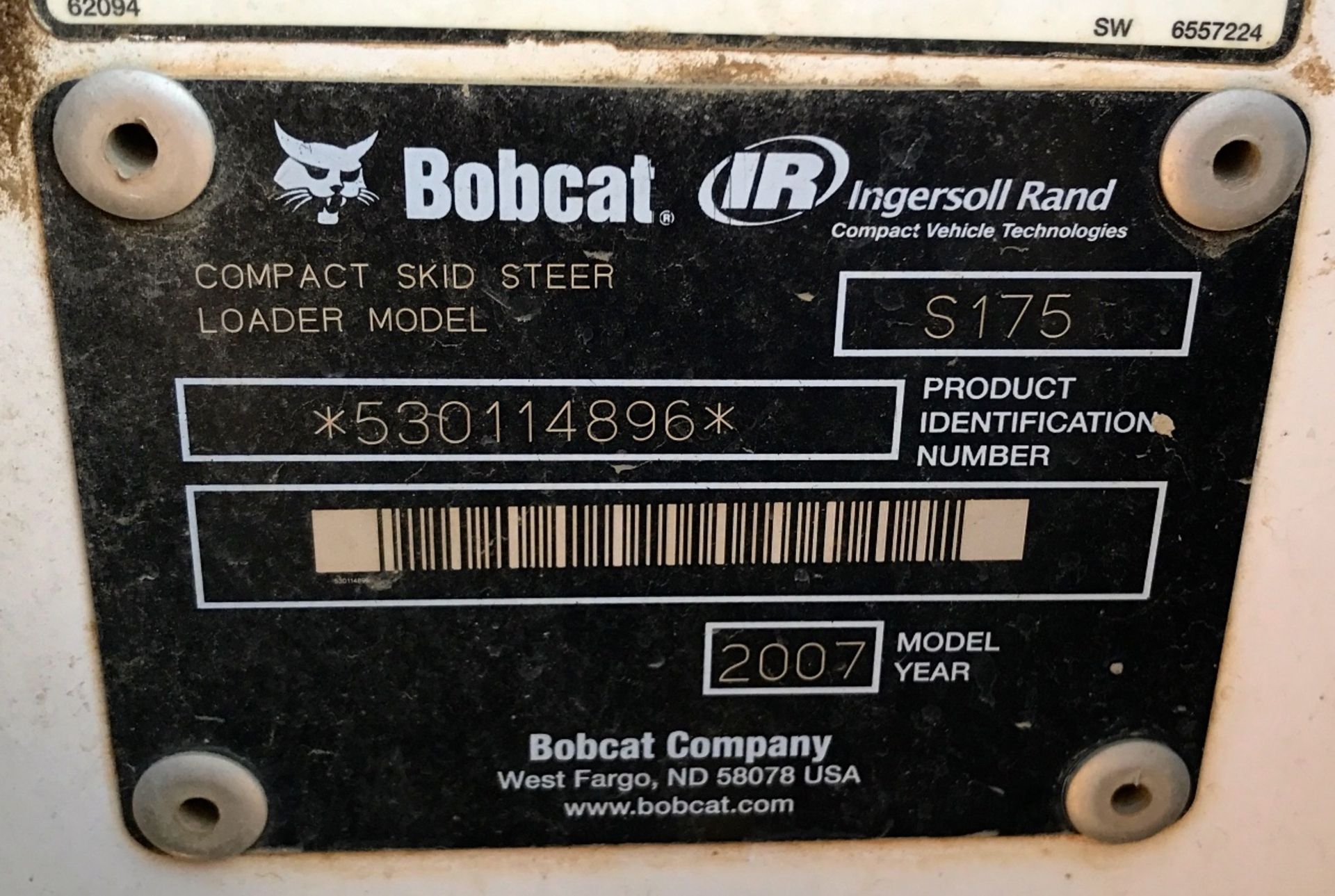 2007 BOBCAT S175B SKIDSTEER WITH BUCKET, SWEEPER, GRADER ATTACHMENT - (530114896) - Image 2 of 7