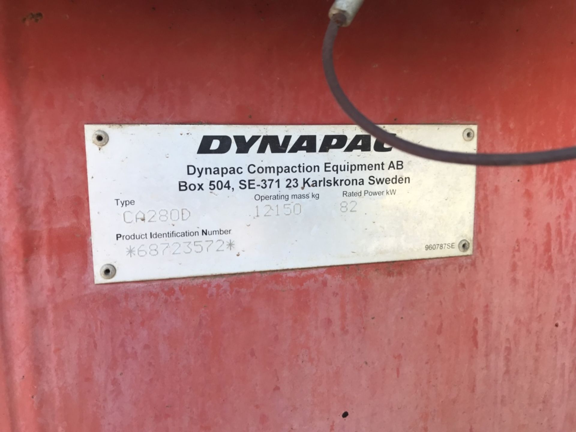 2008 DYNAPAC CA280D 12 TON S/DRUM ROLLER - (68721572 / DMH644FS) - Image 2 of 3