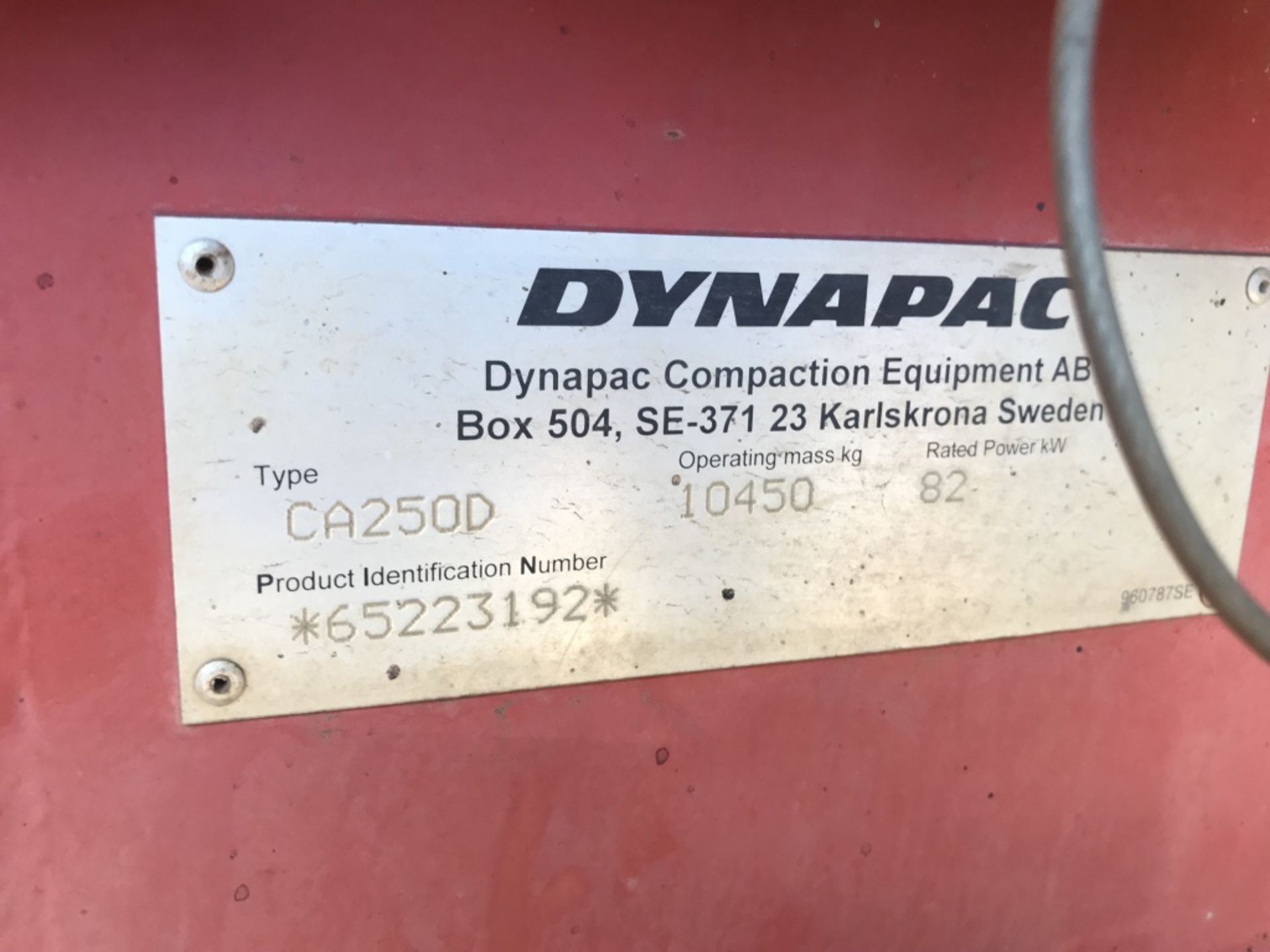 2007 DYNAPAC CA250D 10 TON S/DRUM ROLLER - (65223192 / DKG082FS) - Image 2 of 3