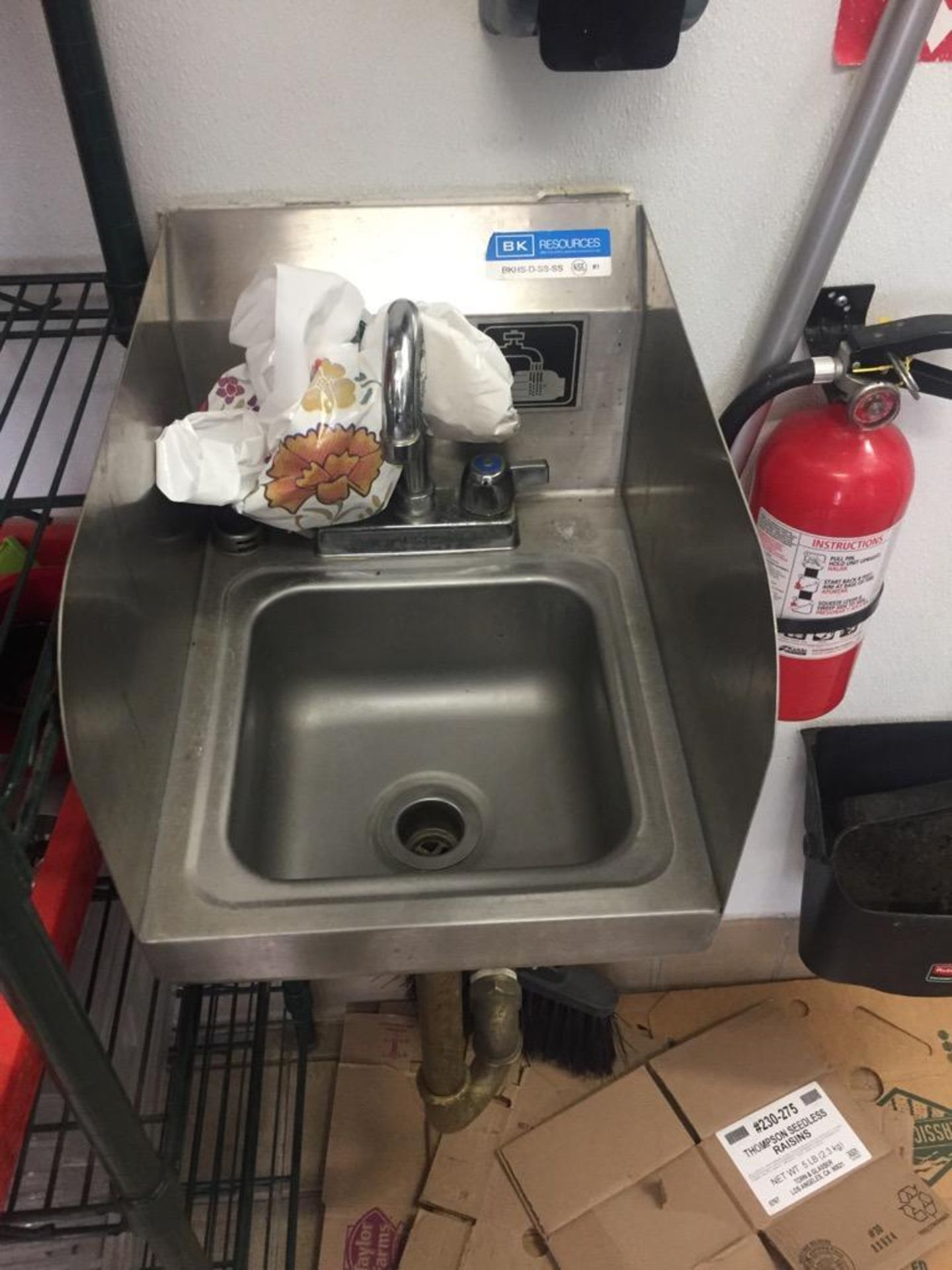 SINGLE BAY HAND WASH SINK