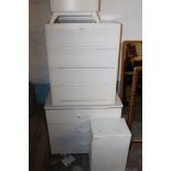 A QUANTITY OF WHITE BEDROOM FURNITURE (4)