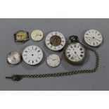 AN ANTIQUE POCKET WATCH, ETC